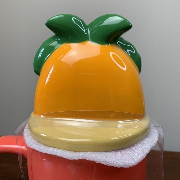 Rae Dunn “Sunny Days Ahead” Coral Mug with Palm Tree Sunset Topper - Picture 8 of 12